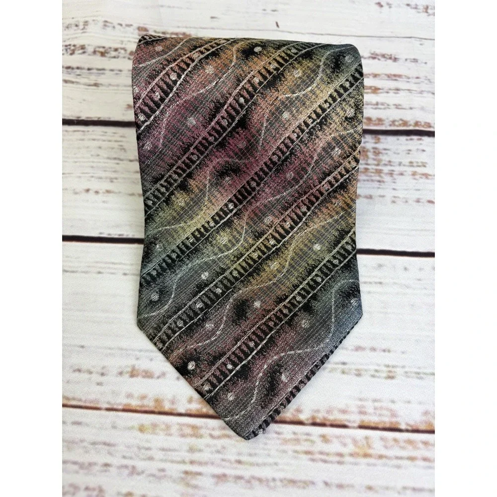 Missoni Cravatte Multicolor Rainbow Silk Tie Casual Vintage Made In Italy